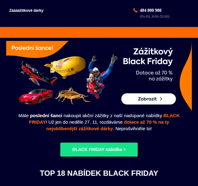 Adrop.cz: BLACK FRIDAY zážitky s dotací 70 % – červen 2026 | Nuslet.cz