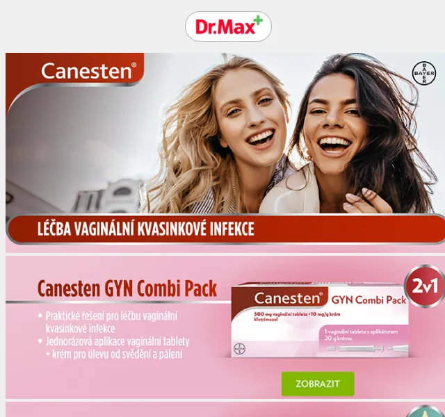 Dr.Max: Canesten řešení pro intimní hygienu – červen 2026 | Nuslet.cz