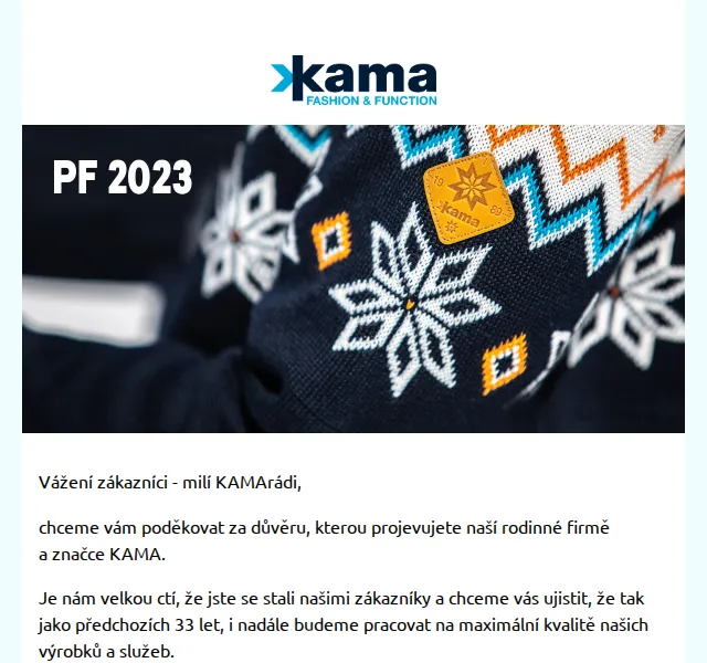 KAMA: Vánoční poděkování a kvalitní vlněné svetry – červen 2026 | Nuslet.cz