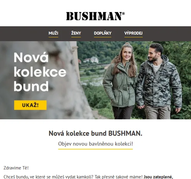 BUSHMAN: Nové zimní bundy skladem od 3 699 Kč – červen 2026 | Nuslet.cz