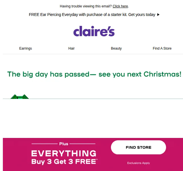 Claire's: sleva 30 % na hračky + 3 zdarma k dárku – červen 2026 | Nuslet.cz