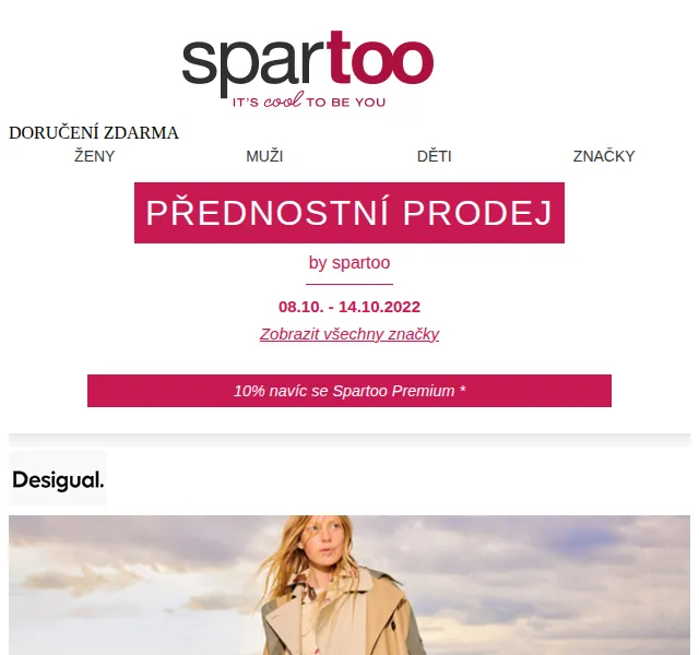 Spartoo: slevy až -80 % na Desigual, GBB, Morgan – červen 2026 | Nuslet.cz