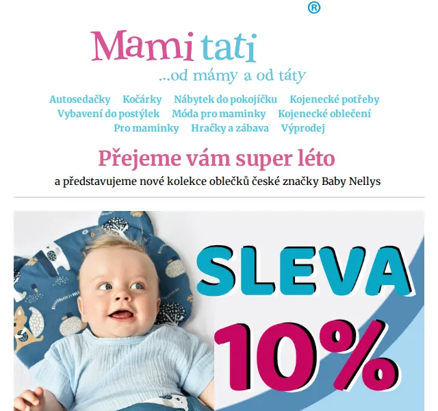 Mamitati.cz: Nové kolekce Baby Nellys + 10% sleva – červenec 2026 | Nuslet.cz