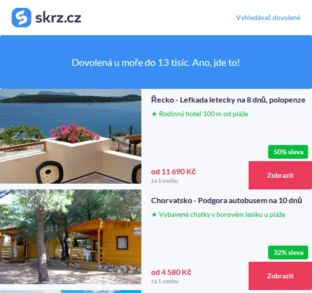 Vánoce na Skrz: Dovolená u moře do 13 tisíc – červen 2026 | Nuslet.cz