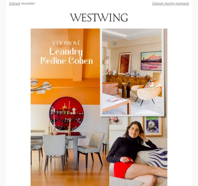 Westwing: Návštěva u Leandry Medine Cohen v NYC – červen 2026 | Nuslet.cz