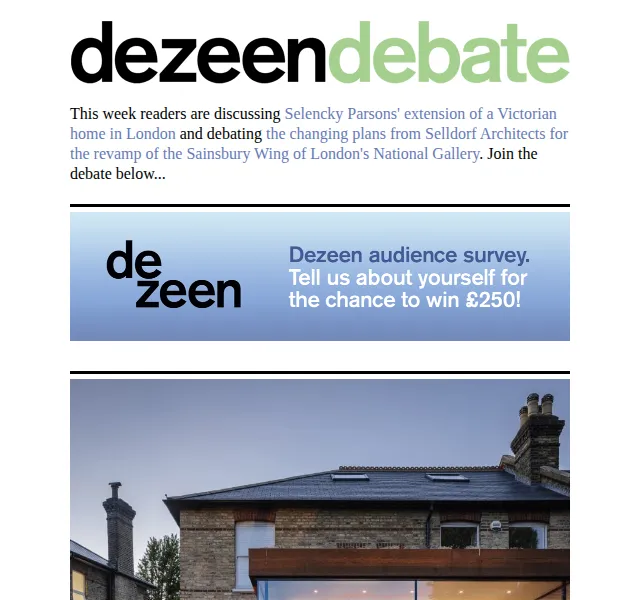 Dezeen Daily: Nová kolekce architektury a designu – červen 2026 | Nuslet.cz
