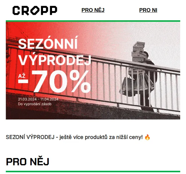Cropp: Sezoní výprodej – více produktů za nižší ceny | Nuslet.cz