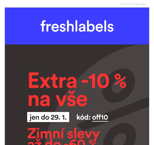Freshlabels: Extra 10% na zlevněné – červen 2026 | Nuslet.cz