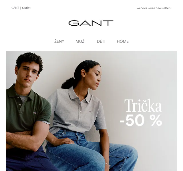 GANT trička a polokošile – sleva 50 % | Nuslet.cz