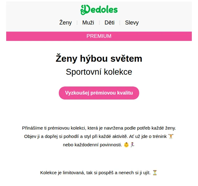 Dedoles.cz: Prémium sportovní kolekce pro aktivní ženy – červen 2026 | Nuslet.cz