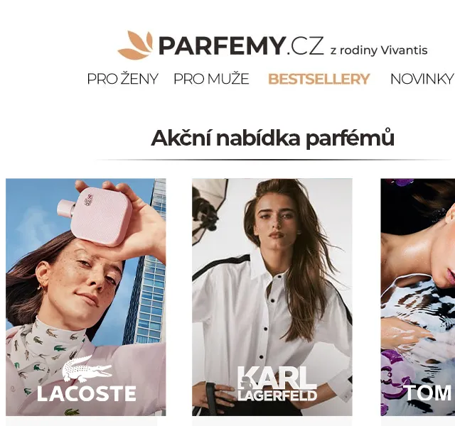 Parfemy.cz: Parfémy Lacoste, Karl Lagerfeld a Tom Ford – červen 2026 | Nuslet.cz