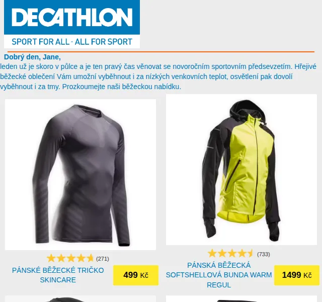 DECATHLON: Zimní běžecké oblečení od 199 Kč – červen 2026 | Nuslet.cz