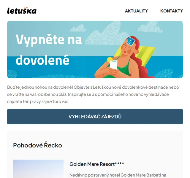 Letuška.cz: Zájezdy do Řecka, Sicílie a Chorvatska – červen 2026 | Nuslet.cz