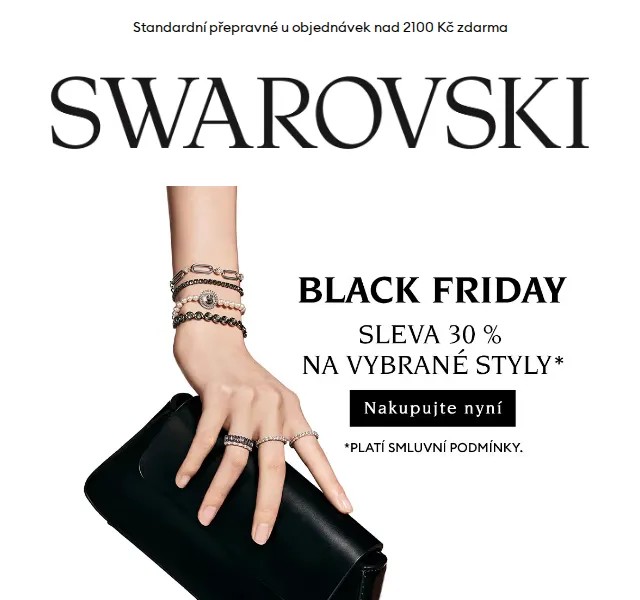 Swarovski: sleva 30 % na šperky a doplňky – Black Friday 2024 | Nuslet.cz