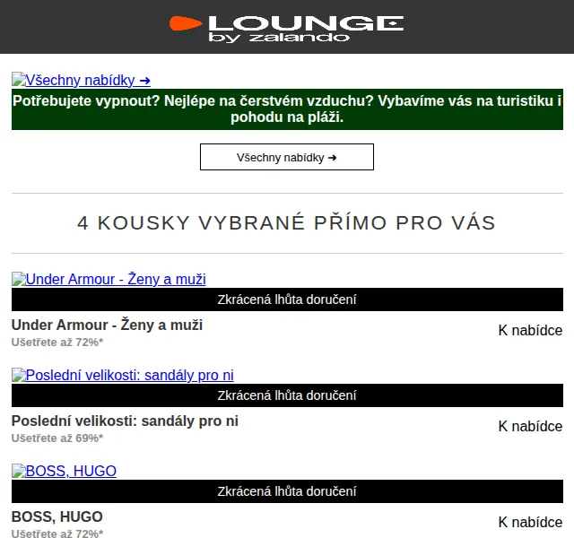 Lounge by Zalando: Under Armour, BOSS a Yeaz – léto v přírodě – červen 2026 | Nuslet.cz