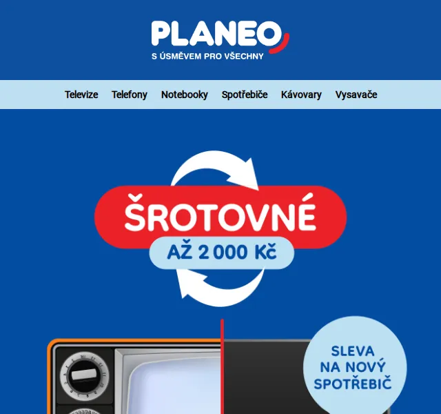 Planeo: Sleva až 2 000 Kč na šrotovné – březen 2026 | Nuslet.cz