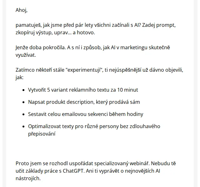 David Lörincz: AI copywriting webinář – specializovaný kurz – červen 2026 | Nuslet.cz