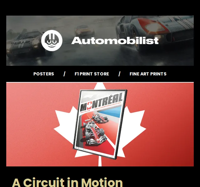 Automobilist: F1 Grand Prix Kanada 2026 plakát – květen 2026