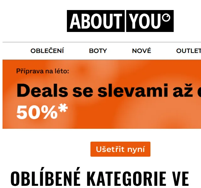 ABOUT YOU: Sleva až 50 % na módní kolekci – srpen 2026