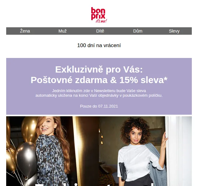 bonprix: 15% sleva a poštovné zdarma – červen 2026 | Nuslet.cz