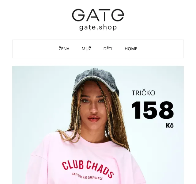 Gate.shop: Trička a topy od 48 Kč – srpen 2026 | Nuslet.cz