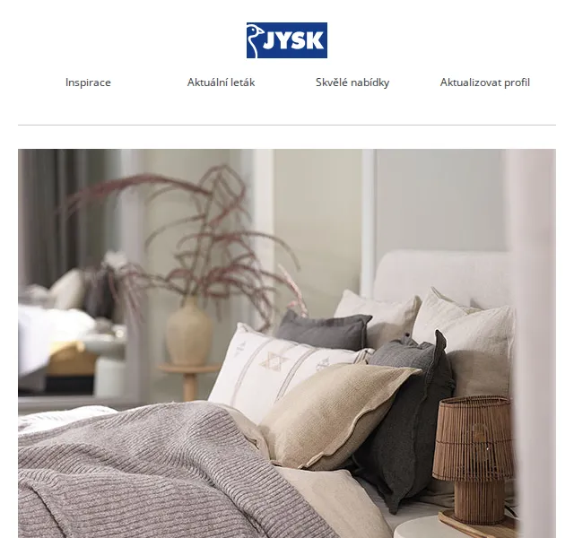JYSK: Textilie a dekorace do ložnice – duben 2026 | Nuslet.cz