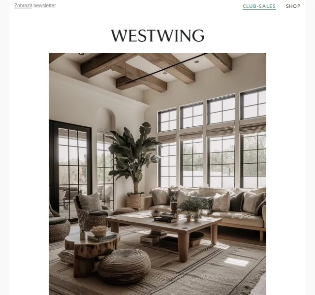 Westwing: Modern Rustic s TOP značkami – červenec 2026 | Nuslet.cz