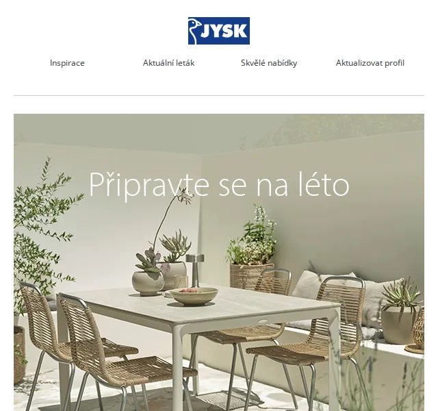 JYSK: Zahradní nábytek a doplňky – sleva až 42 % – Duben 2026