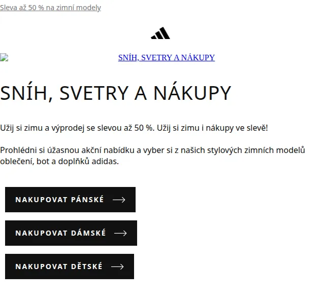 Adidas: Sleva až 50 % na zimní modely – červenec 2026 | Nuslet.cz
