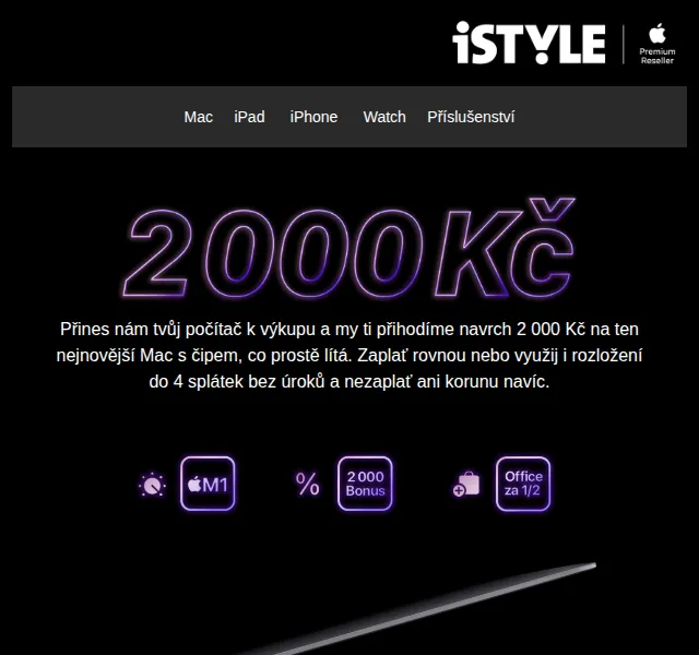iSTYLE: Přidáme ti 2 000 Kč na nový Mac – červen 2026 | Nuslet.cz