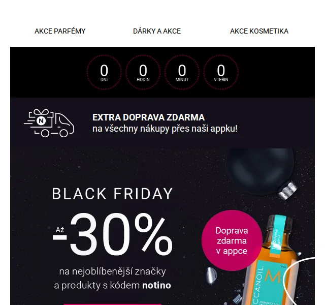 Notino: Doprava zdarma na vše v appce + dárky k Black Friday – listopad 2023 | Nuslet.cz