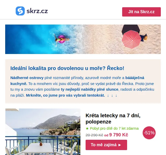 Skrz: Dovolená v Řecku od 9 790 Kč – červen 2026 | Nuslet.cz