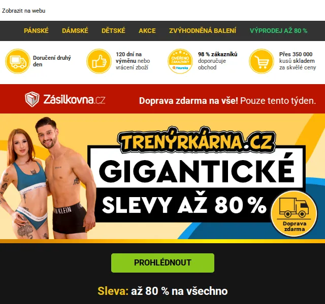 Lukáš z Trenýrkárna.cz: Výprodej až -80 % – červen 2026 | Nuslet.cz