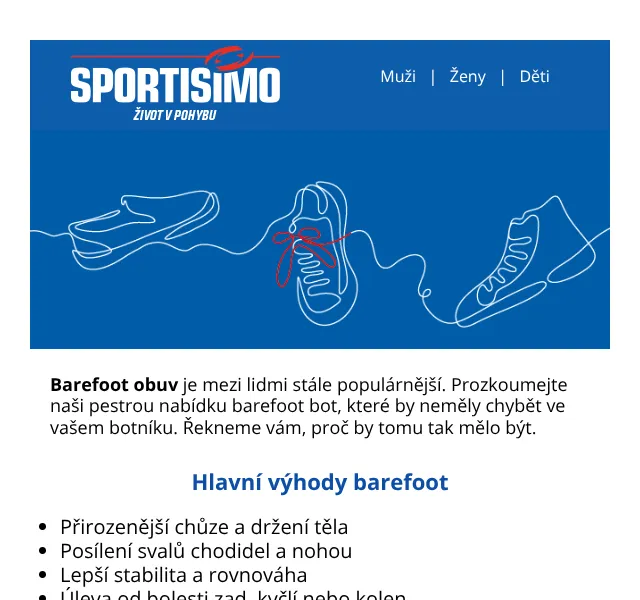 Sportisimo.cz: Barefoot obuv Willard, Head, Lewro – červenec 2026