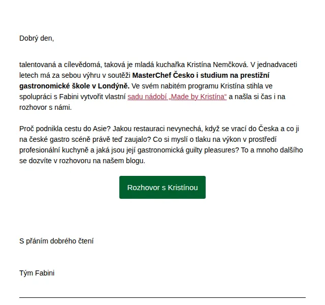 Jan Fabini: Rozhovor s Kristínou Nemčkovou – červen 2026 | Nuslet.cz