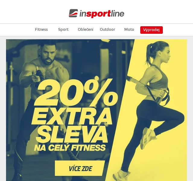 inSPORTline: Extra -20% na fitness – červen 2026 | Nuslet.cz