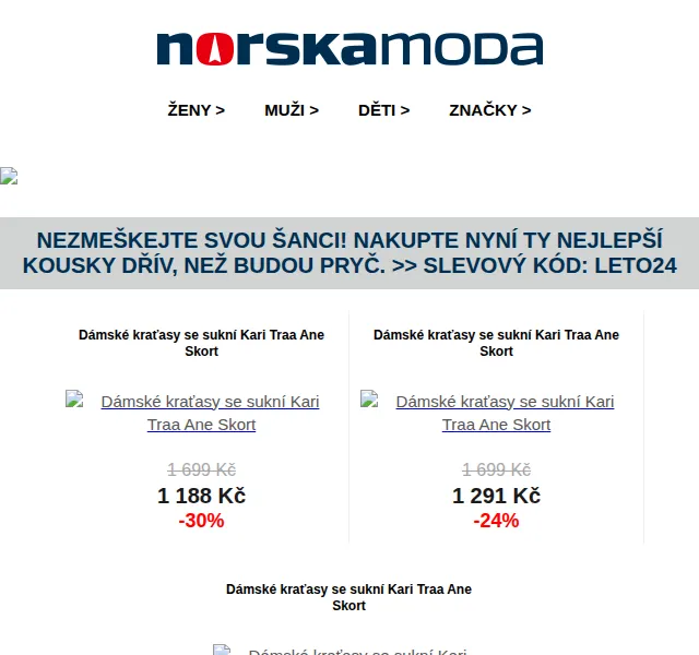 Norskamoda.cz: Červnové slevy až -47 % na Kari Traa, Devold & Bergans – červen 2026 | Nuslet.cz