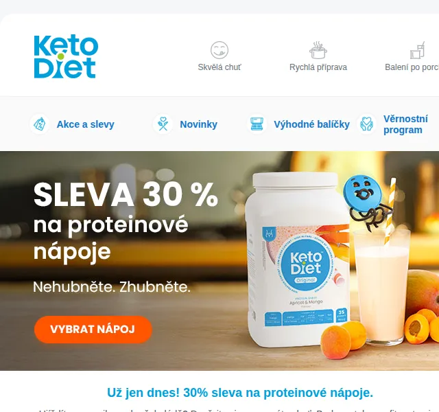 KetoDiet: 30% sleva na proteinové nápoje – červen 2026 | Nuslet.cz