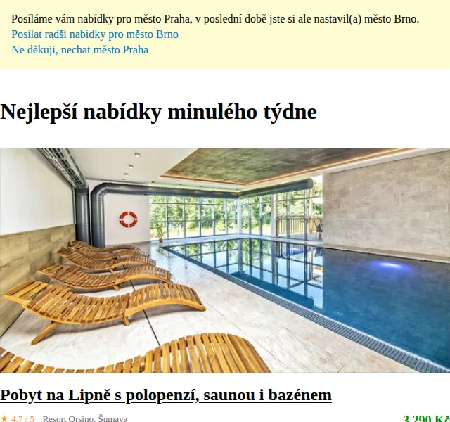 Slevomat: Wellness pobyt na Lipně s polopenzí – červen 2026 | Nuslet.cz