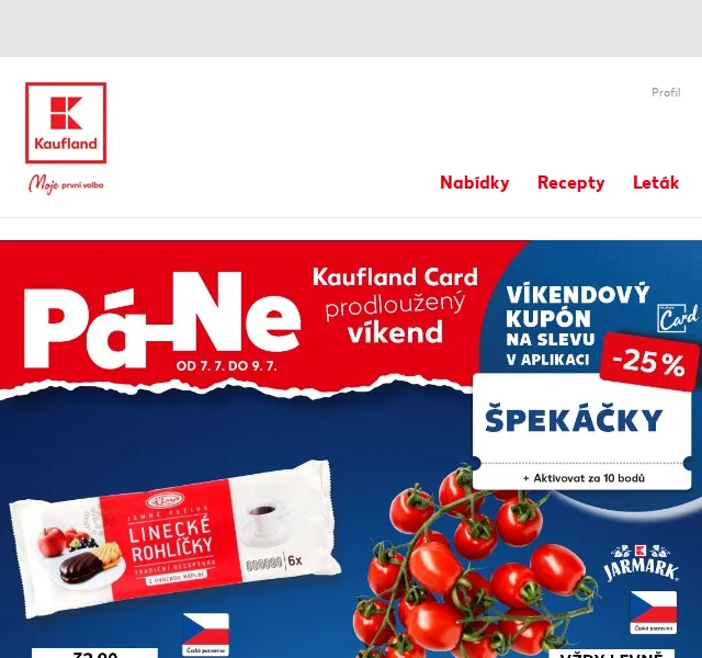 Kaufland Card prodloužený víkend – červen 2026 | Nuslet.cz