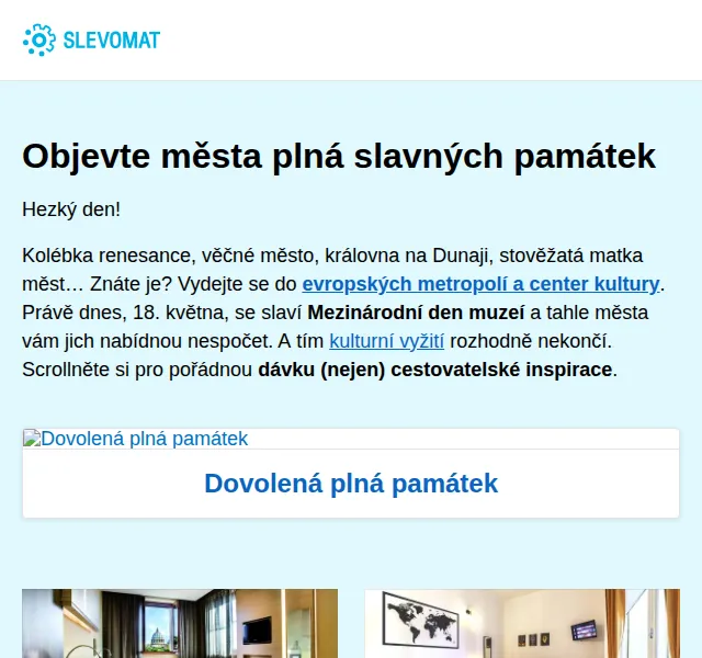 Slevomat: Pobyty v Římě, Florencii, Budapešti od 1 590 Kč – červen 2026 | Nuslet.cz