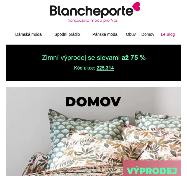 Blancheporte: Bytový textil až -75 % – duben 2026 | Nuslet.cz