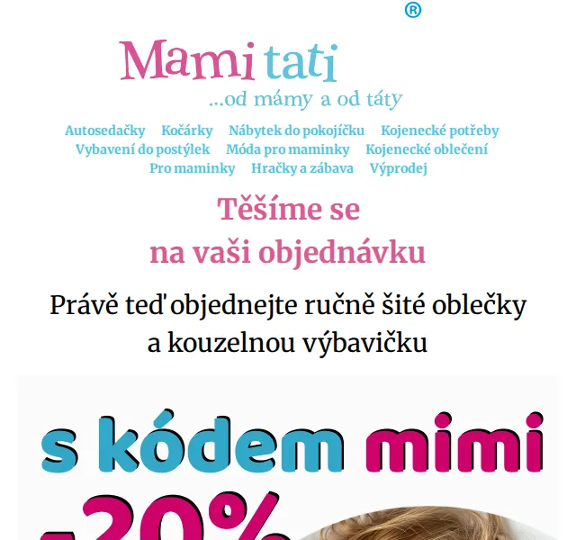 Mamitati.cz: Sleva na ručně šité oblečky a výbavičku – červen 2026 | Nuslet.cz