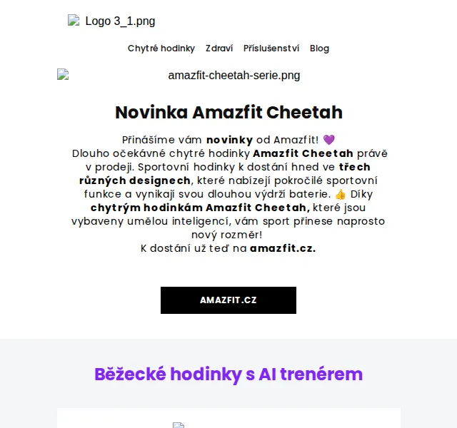Amazfit.cz: Amazfit Cheetah – červen 2026 | Nuslet.cz