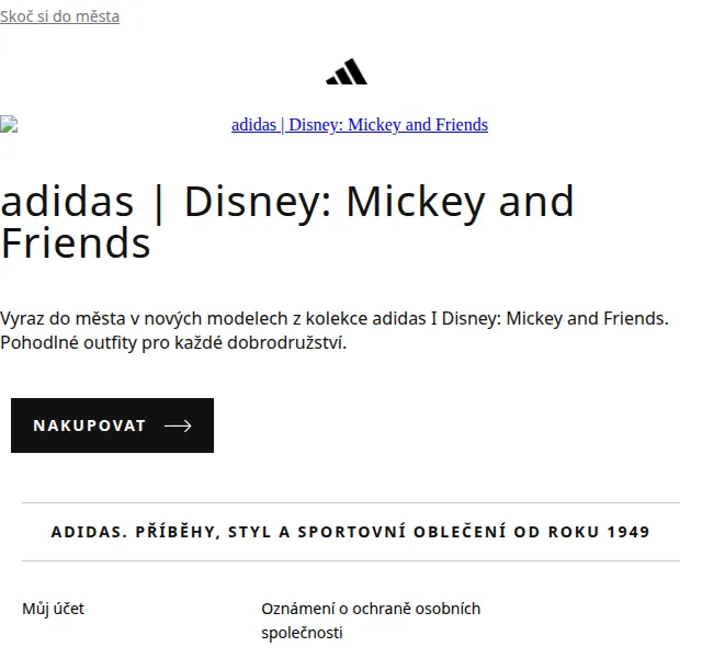 Adidas: Kolekce Disney Mickey and Friends – červen 2026 | Nuslet.cz
