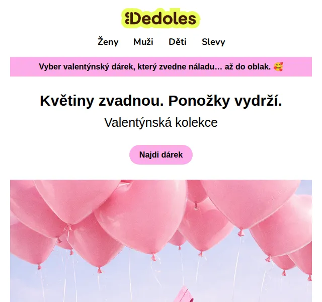 Dedoles: Valentýnské ponožky a dárky – červen 2026 | Nuslet.cz