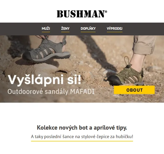 BUSHMAN: Nové boty a poslední šance na čepice – červen 2026 | Nuslet.cz