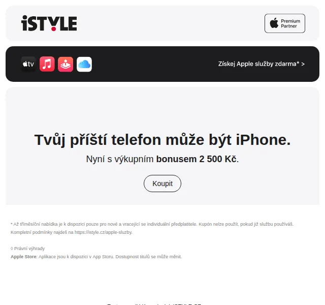 iSTYLE: Bonus 2 500 Kč na iPhone – červenec 2026 | Nuslet.cz