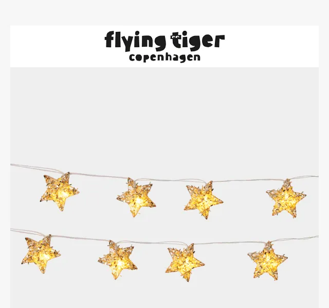 Flying Tiger Copenhagen: Vánoční osvětlení a dárkové balení – červen 2026 | Nuslet.cz