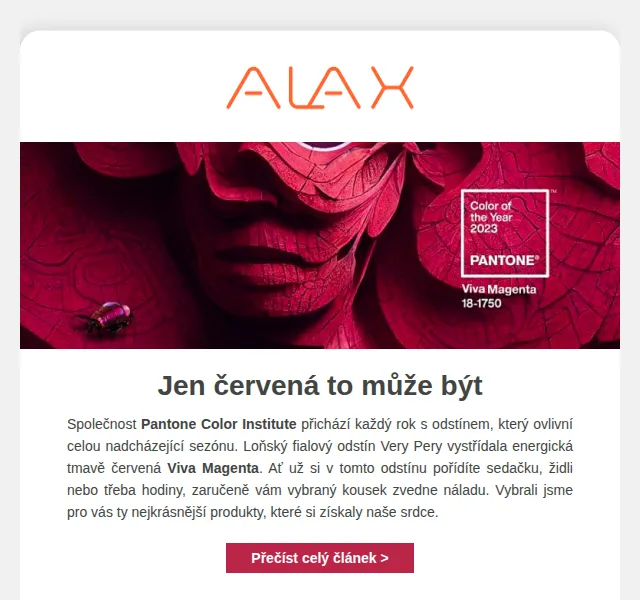 ALAX nábytek: Bestsellery v barevném odstínu Viva Magenta – červen 2026 | Nuslet.cz